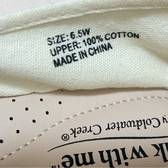 Coldwater Creek Walk With Me Espadrilles Embroidered Butterfly Size 6.5 Boho - Picture 9 of 10